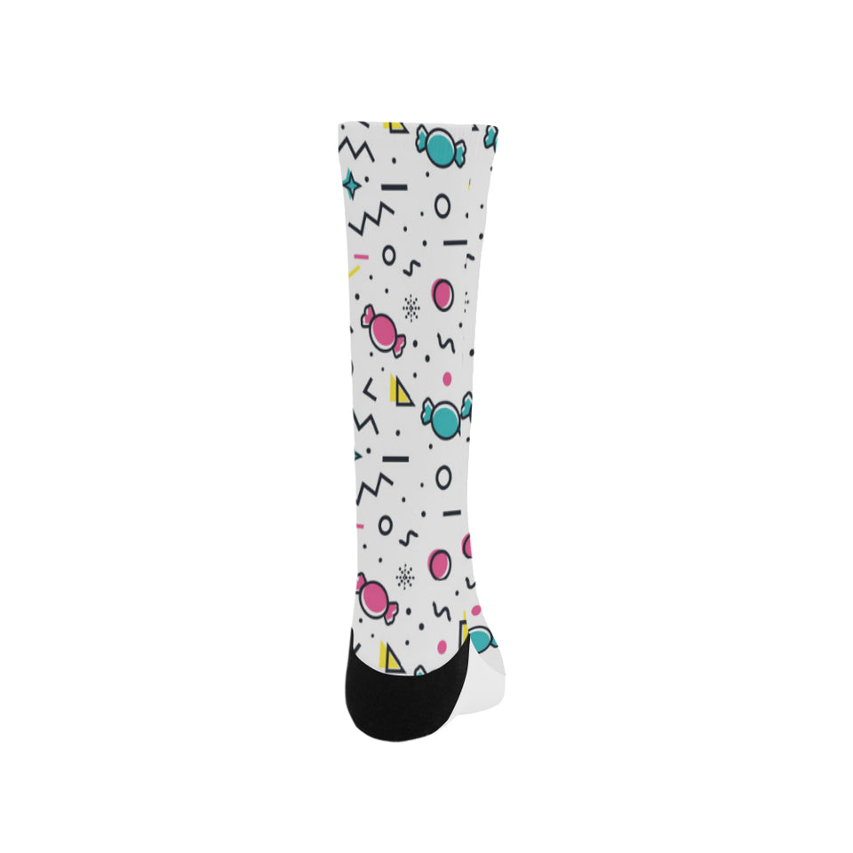 Candy design pattern Crew Socks