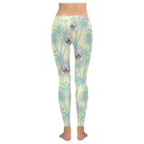 French bulldog hawaii blackground Women's Legging Fulfilled In US