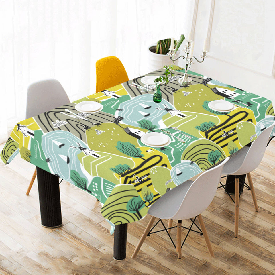 Hand drawn windmill pattern Tablecloth
