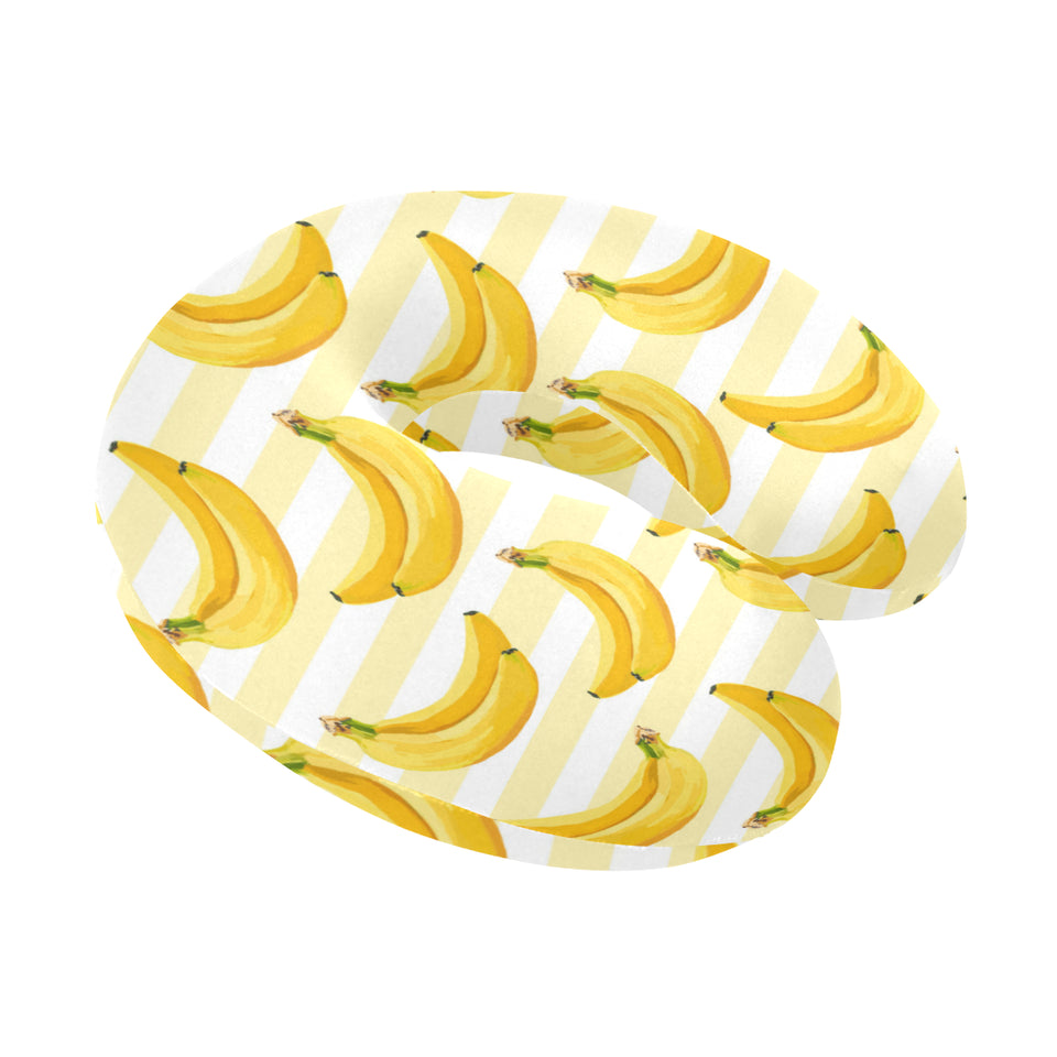 Banana pattern blackground U-Shaped Travel Neck Pillow