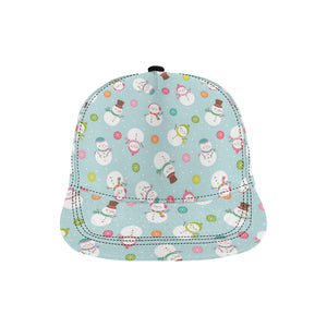 Cute snowman snowflake pattern All Over Print Snapback Cap