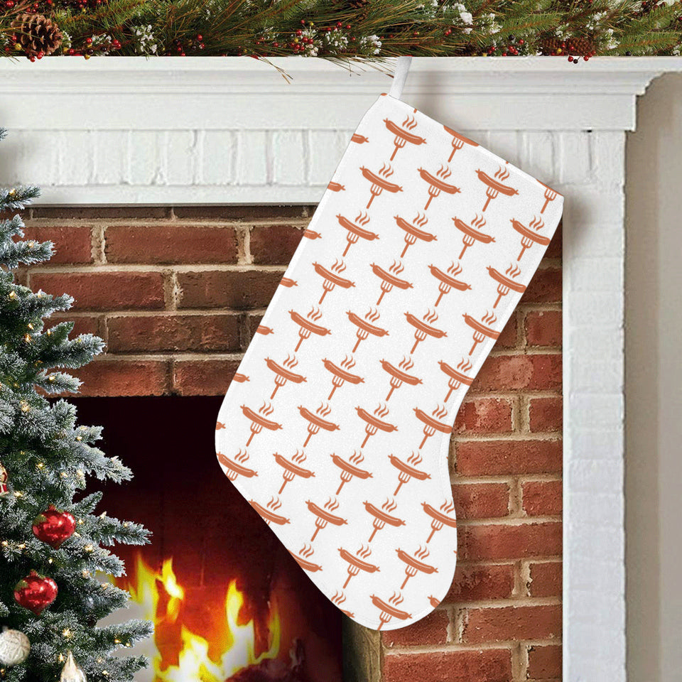 Sausage Pattern Print Design 05 Christmas Stocking