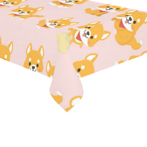 Cute shiba inu dog pattern Tablecloth