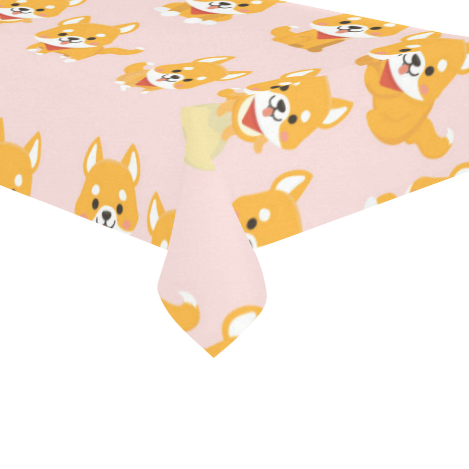 Cute shiba inu dog pattern Tablecloth