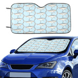 Swordfish Pattern Print Design 01 Car Sun Shade