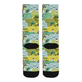 Hand drawn windmill pattern Crew Socks