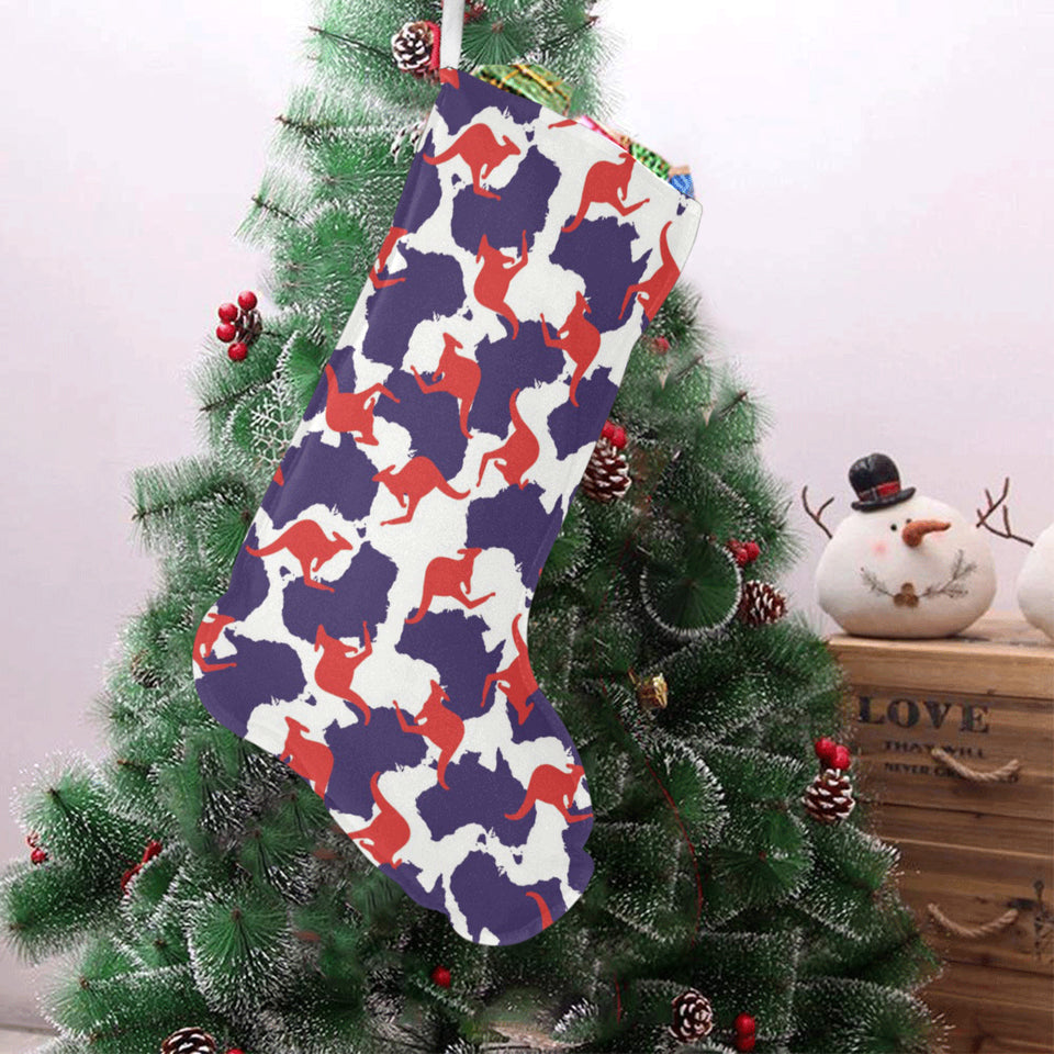 Kangaroo Australian pattern Christmas Stocking