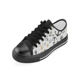 Anchors Rudders pattern Kids' Boys' Girls' Low Top Canvas Shoes Black