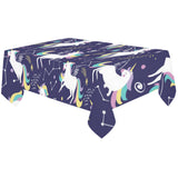 Hand drawn cute unicorn star planet Tablecloth
