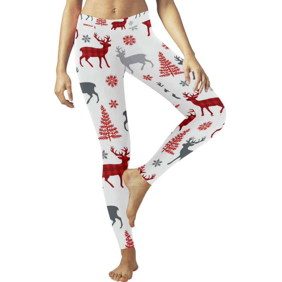 Deer tree snowflakes chrismas pattern Women's Legging Fulfilled In US