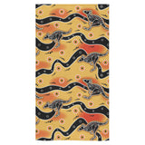 Kangaroo Australian aboriginal art pattern Bath Towel