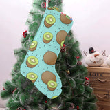 Kiwi blue background Christmas Stocking