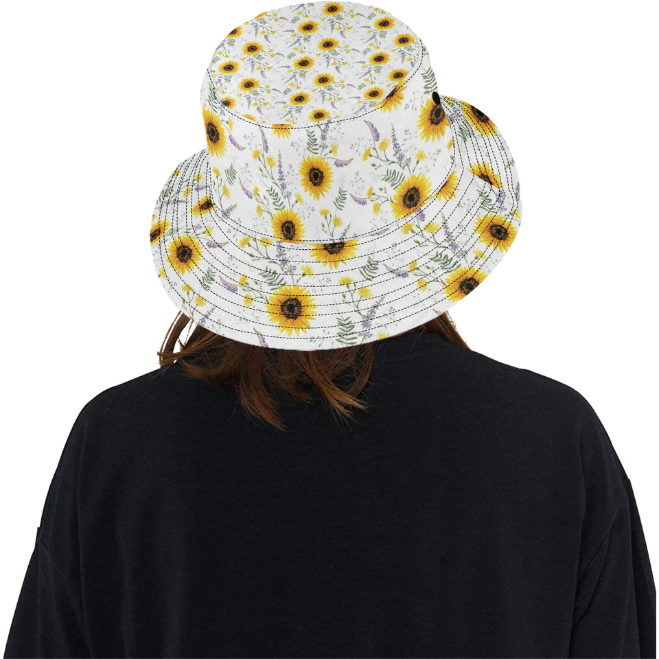 beautiful sunflowers pattern Unisex Bucket Hat