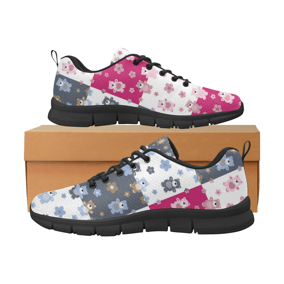 Teddy Bear Pattern Print Design 03 Women's Sneaker Shoes