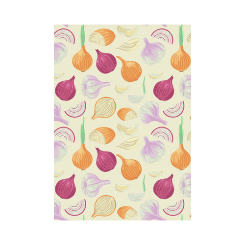 Onion garlic white red pattern House Flag Garden Flag