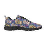 Sugar skull flower pattern Men's Sneaker Shoes