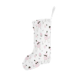 Poodle dog rose cake pattern Christmas Stocking
