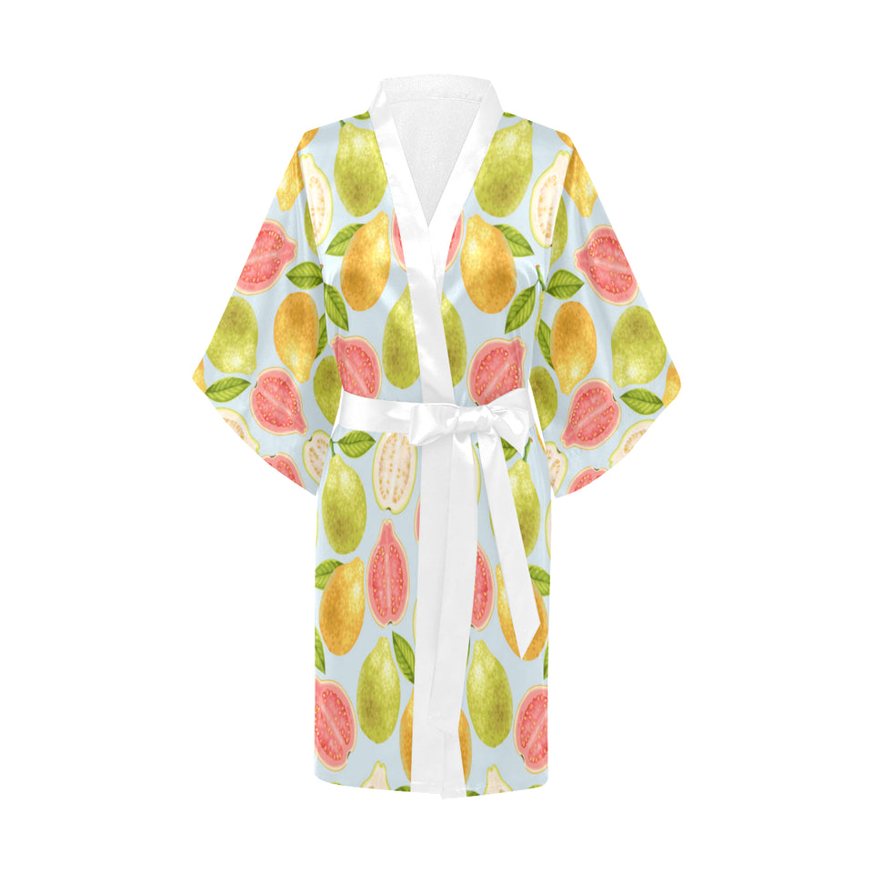 Guava design pattern Women's Short Kimono Robe