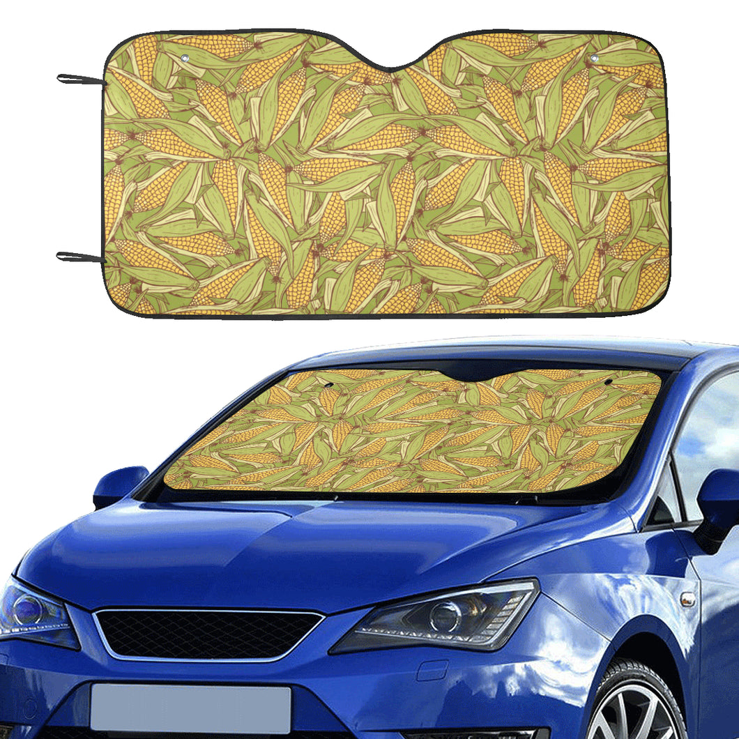 Corn Pattern Print Design 01 Car Sun Shade