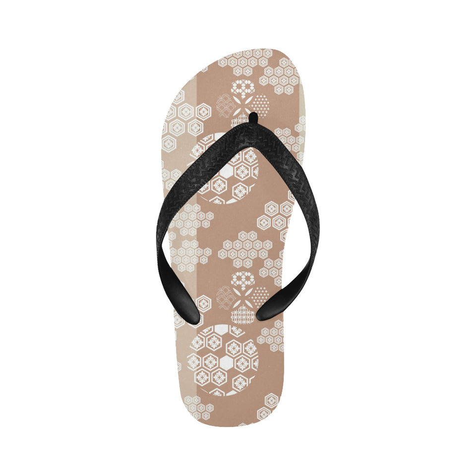 Beautiful hexagon japanese  pattern Unisex Flip Flops