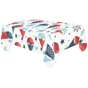 Cute color paper sailboat pattern Tablecloth