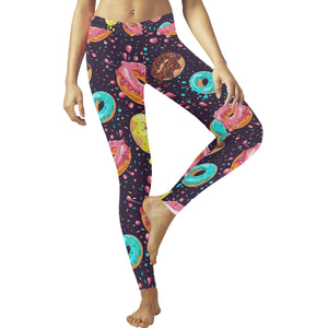 Colorful donut glaze pattern Women's Legging Fulfilled In US