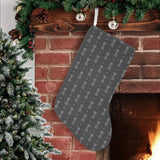 Engine Piston Black Background Pattern Print Desig Christmas Stocking