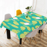Pineapples pattern green background Tablecloth