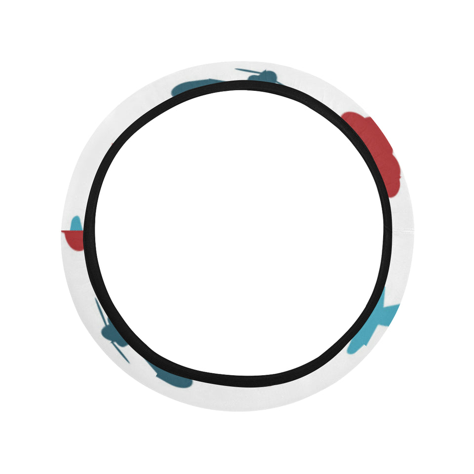 Airplane star cloud colorful Car Steering Wheel Cover