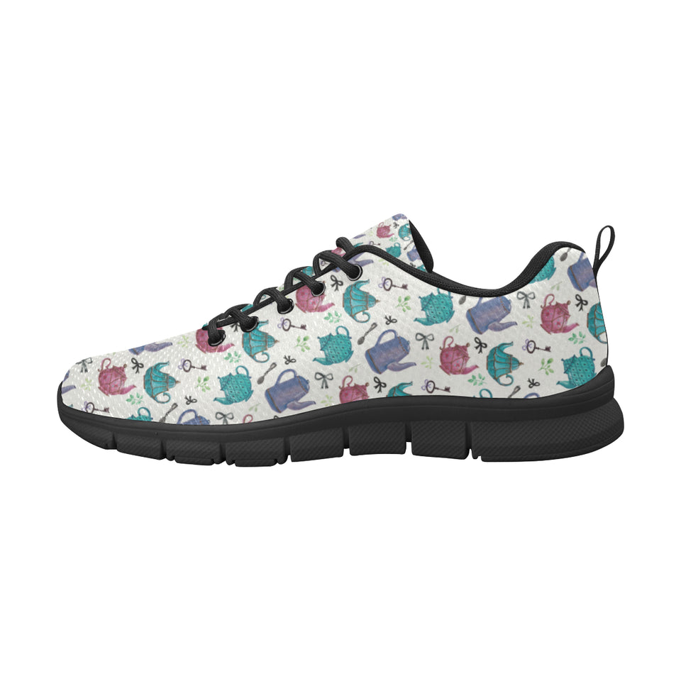 Tea pots Pattern Print Design 05 Women's Sneaker Shoes