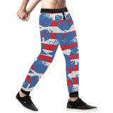American football ball star stripes pattern Unisex Casual Sweatpants