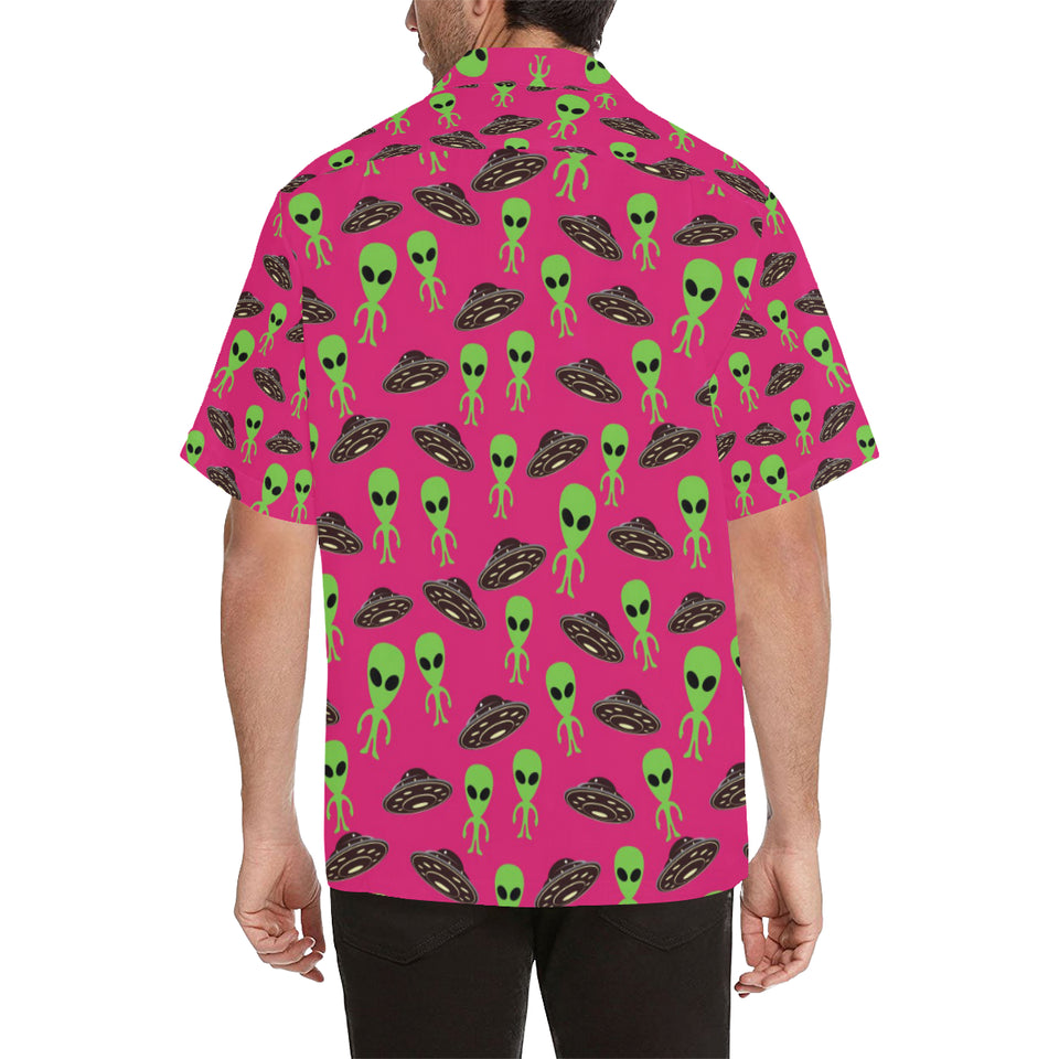 Alien Pattern Print Design 03 Men's All Over Print Hawaiian Shirt (Model T58)