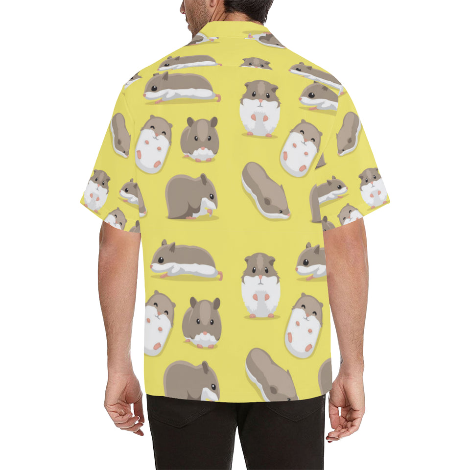 Cute Hamster pattern Men's All Over Print Hawaiian Shirt