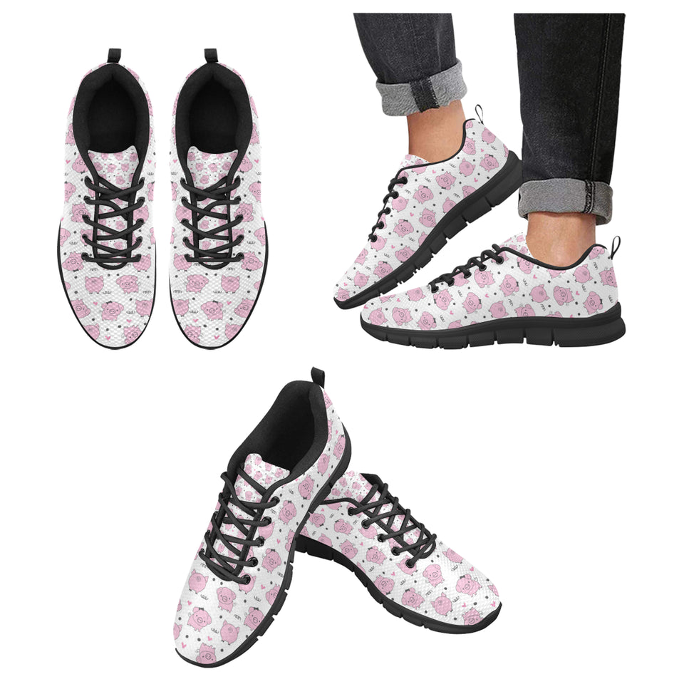 Pig Pattern Print Design 03 Men's Breathable Sneakers ( Model 055)