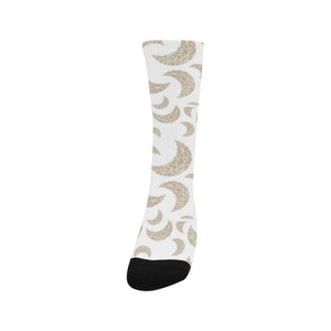 Cool gold moon abstract pattern Crew Socks