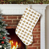 Hamburger Pattern Print Design 02 Christmas Stocking