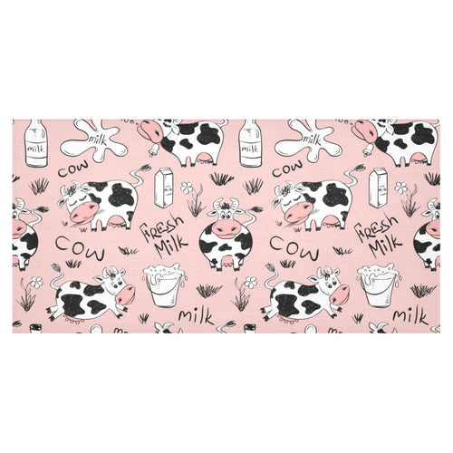 Cows milk product pink background Tablecloth