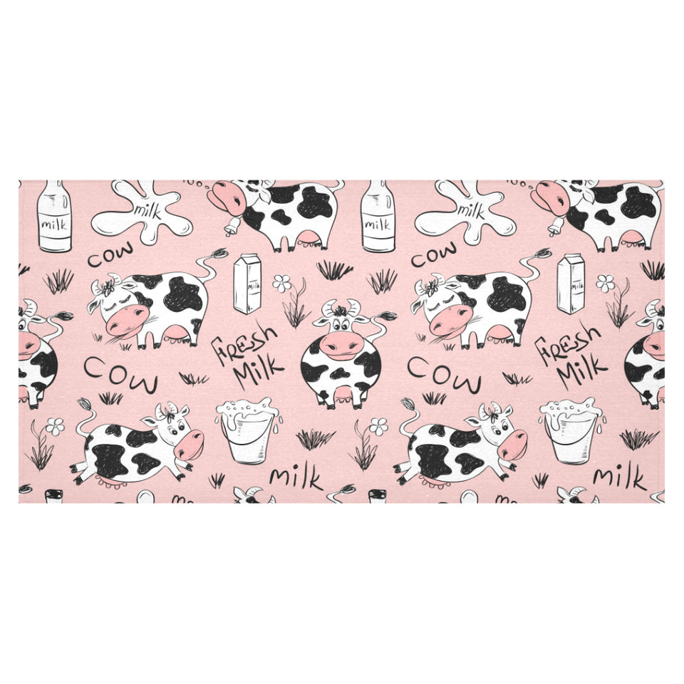 Cows milk product pink background Tablecloth