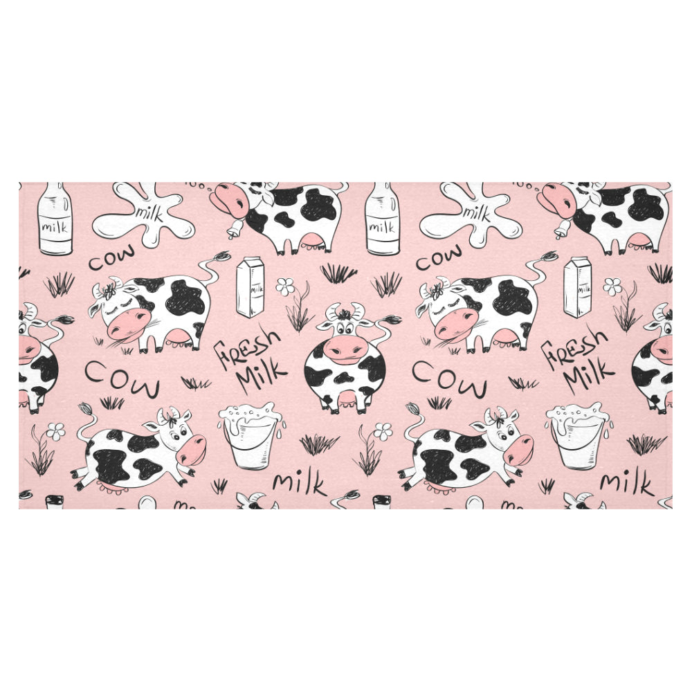 Cows milk product pink background Tablecloth
