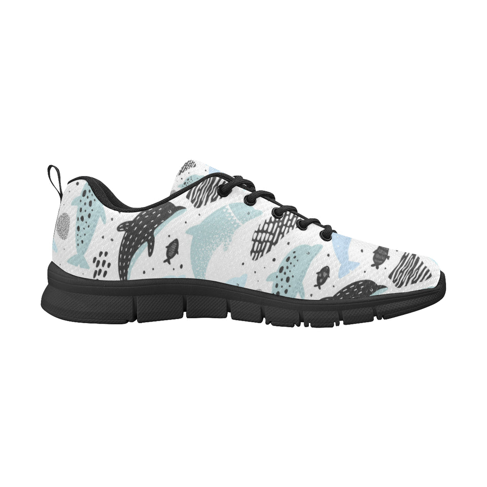 Cute dolphins Childish Style pattern Women's Sneaker Shoes