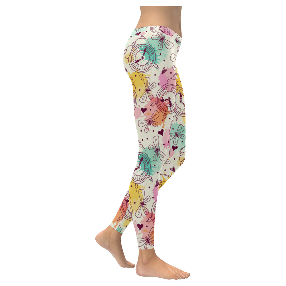 Clock butterfly pattern Women's Legging Fulfilled In US