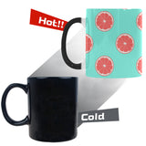 Grapefruit green background Morphing Mug Heat Changing Mug