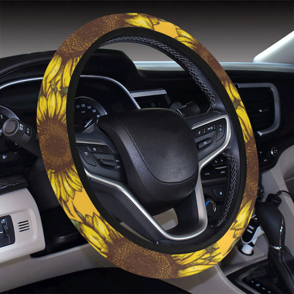 Sunflower pattern Car Steering Wheel Cover