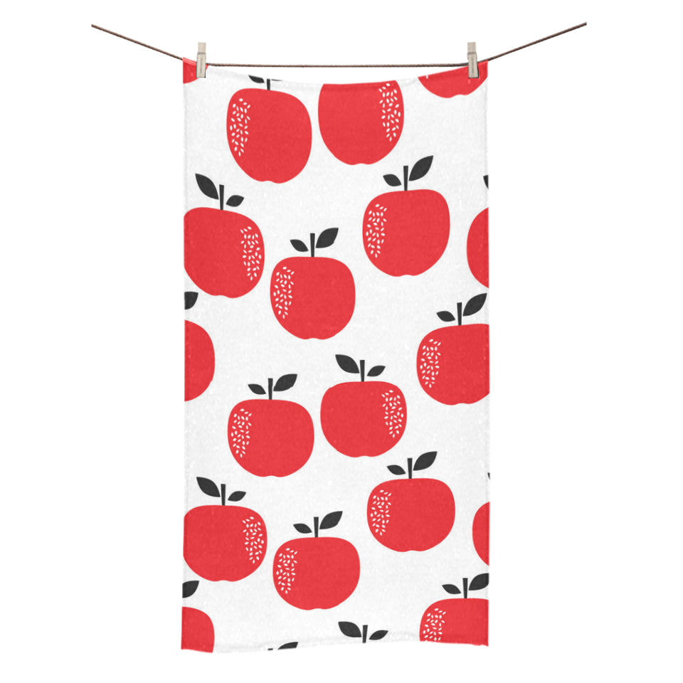 red apples white background Bath Towel