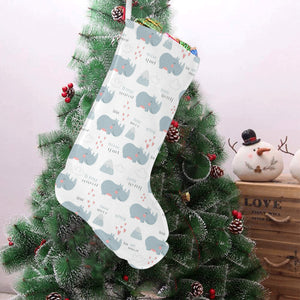 cute rhino heart pattern Christmas Stocking