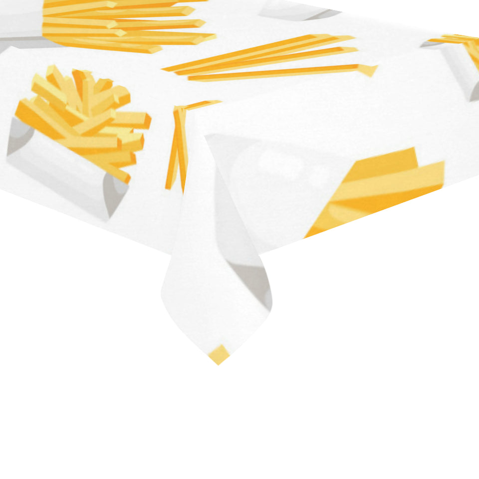 French fries white paper box pattern Tablecloth
