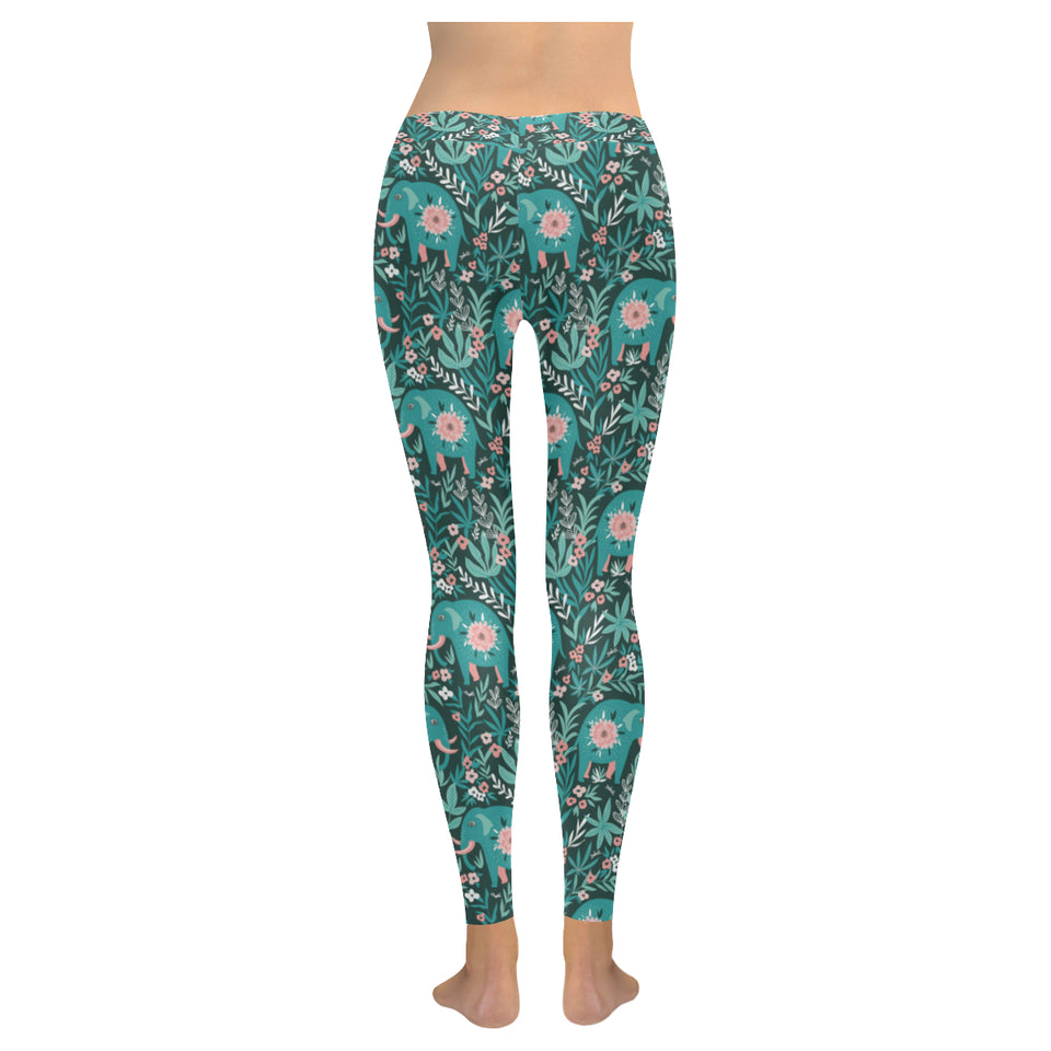 Elephants jungle pattern Women's Legging Fulfilled In US