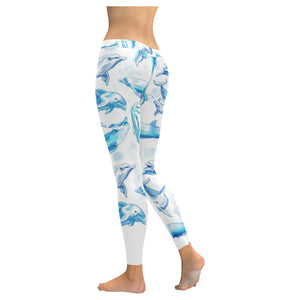 Watercolor dolphin pattern Women's Legging Fulfilled In US