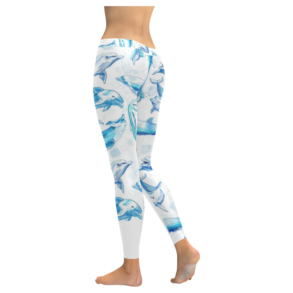 Watercolor dolphin pattern Women's Legging Fulfilled In US