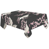 Japanese crane pink sakura pattern Tablecloth